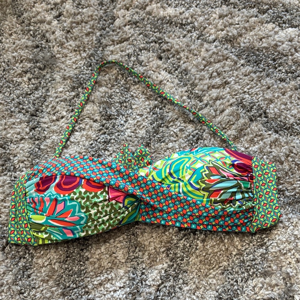 Trina Turk Multicolor Patterned Bikini Top